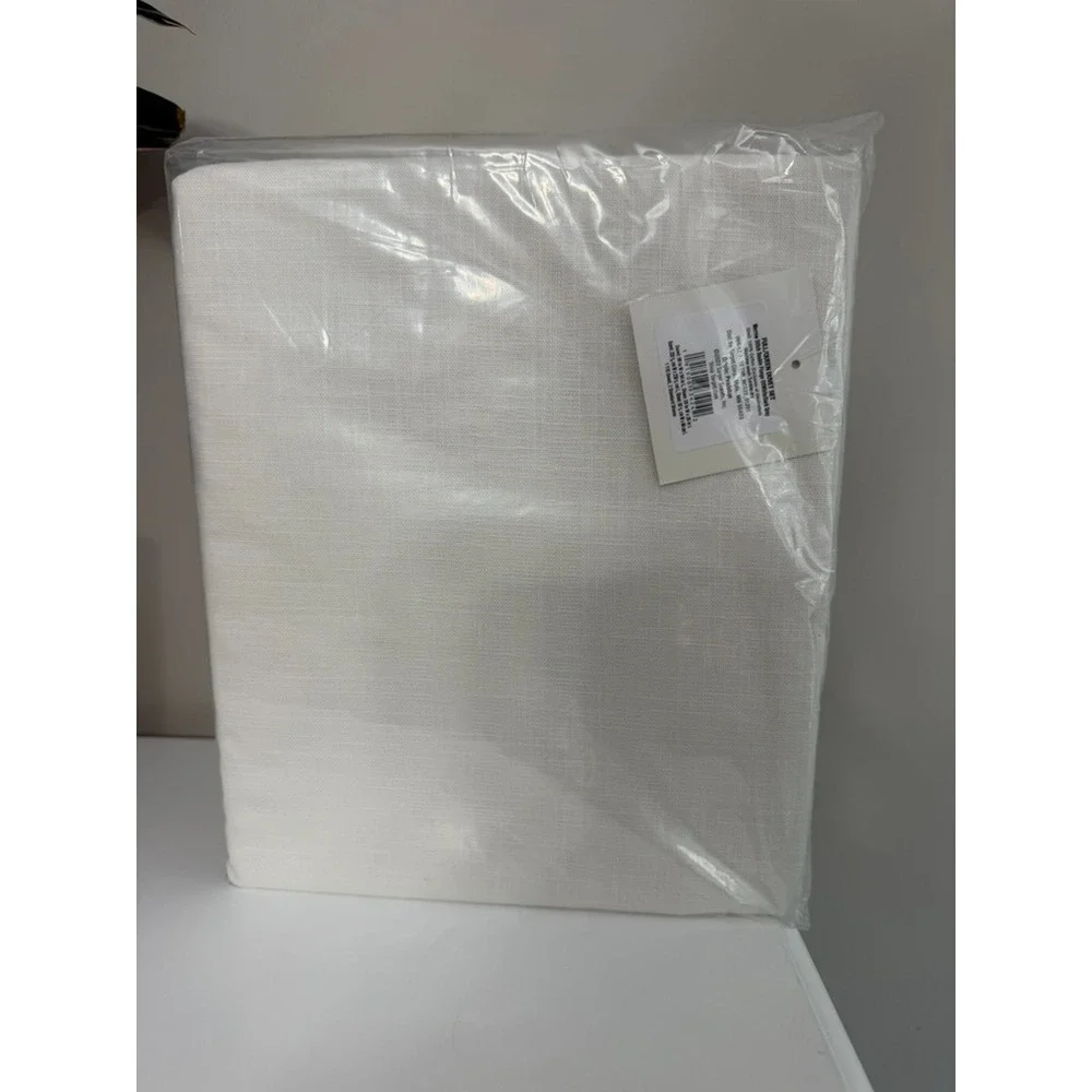 Threshold Duvet Cover Set Full/Queen White Black Embroidered Trim 3pc NWT